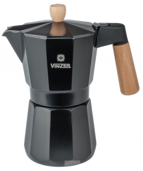 Кофеварка гейзерная VINZER Latte Nero, 6 чашек (89382) - фото 1