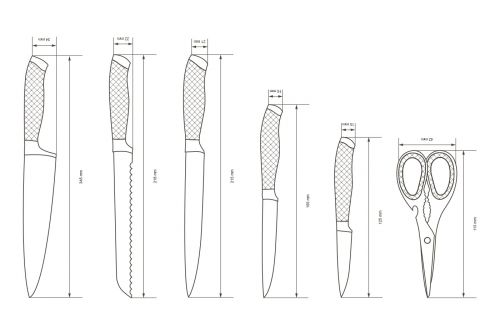 Набір ножів VINZER Canvas 7 пр. (89107) - фото 5