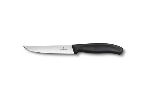 Кухонный нож VICTORINOX SwissClassic Steak для стейков 12 см, черная ручка (Vx67903.12) - фото 1