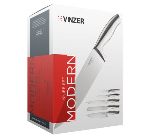 Набор ножей VINZER Modern со встроенным точилом, 6 пр. (50118) - фото 8