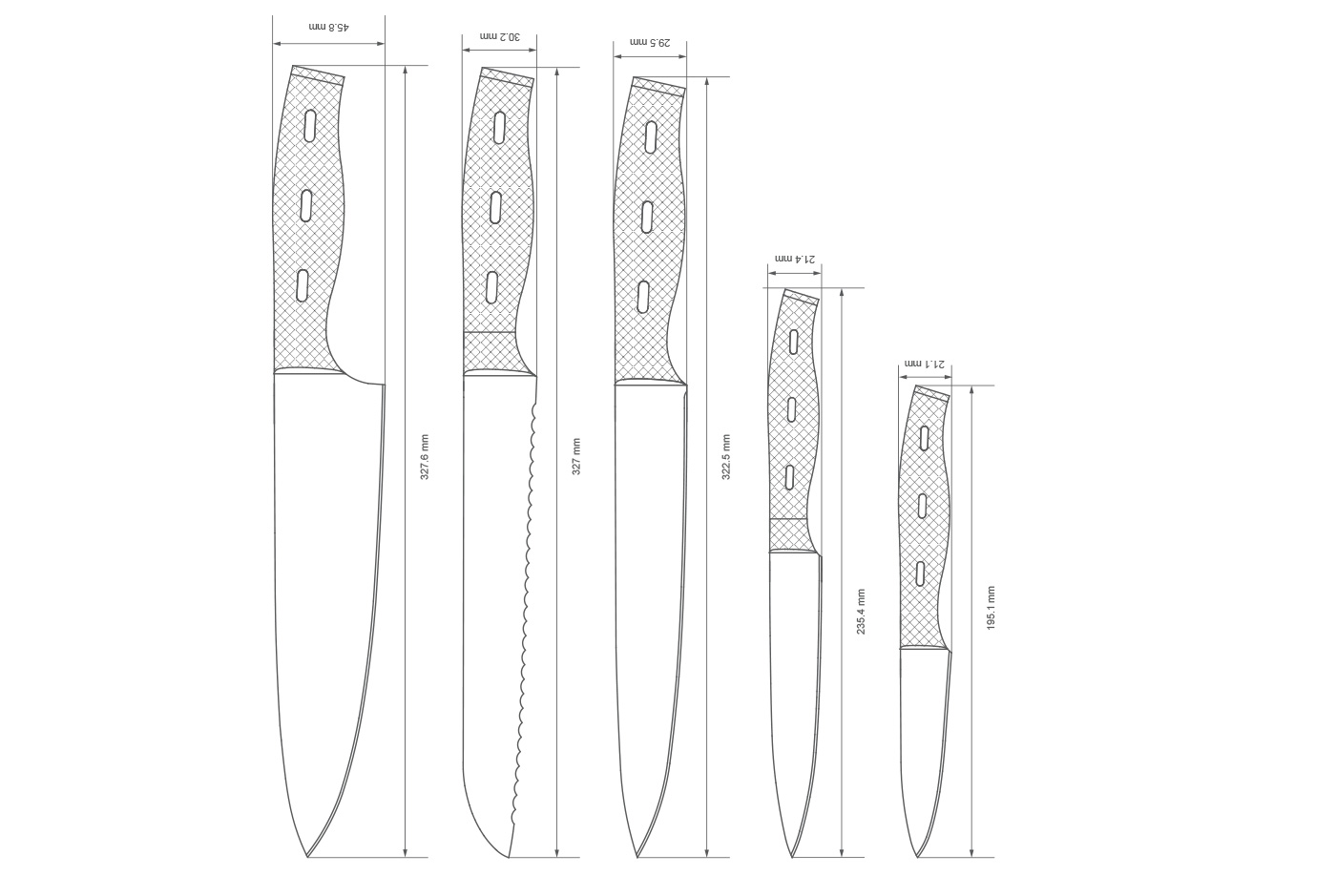 Набір ножів VINZER Tiger 6 пр. на планці (89109) thumb 4