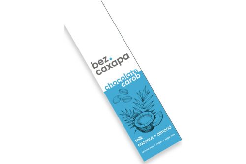 Шоколад молочний BEZCAXAPA "Мигдаль Кокос", 25 г (380004) - фото 1