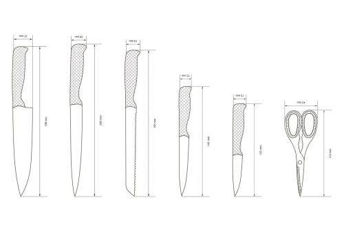 Набір ножів VINZER Iceberg 7 пр. (50110) - фото 6