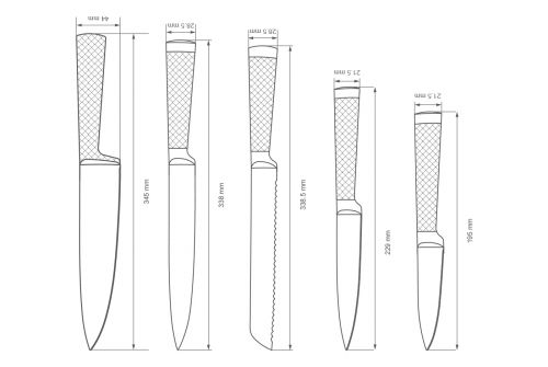Набор ножей VINZER Falcon 7 пр. (50122) - фото 3