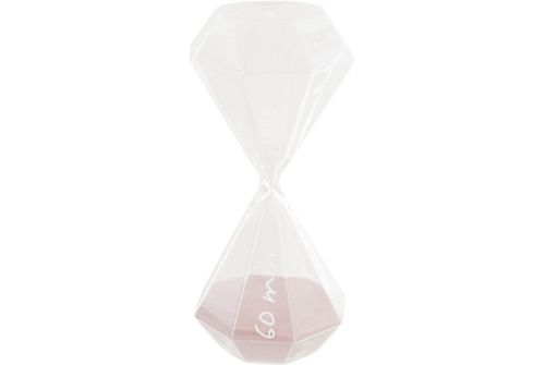 Годинник пісковий ATMOSPHERA рожевий на 60 хвилин, 10x10x25 см (150674-pink) - фото 1