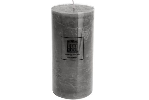 Свічка H&S COLLECTION сірий колір, 9x18 см (ADF100420) - фото 1