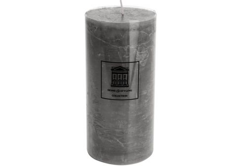 Свічка H&S COLLECTION сірий колір, 9x18 см (ADF100420) - фото 2