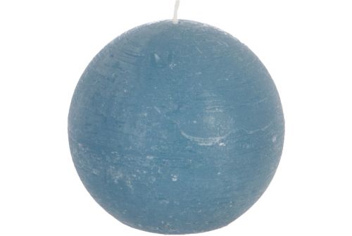 Свеча ATMOSPHERA Rustic круглая, синяя  Ø8 см (145364) - фото 1