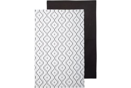 Полотенце кухонное ATMOSPHERA черное/белое, 45X70 см, 2 шт. (163981) - фото 1