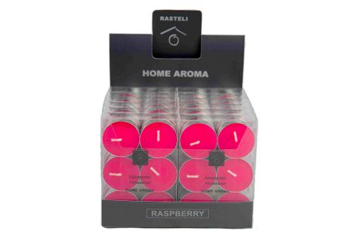 Ароматизированные свечи чайные RASTELI Raspberry таблетки 6шт/уп (5233) - фото 1