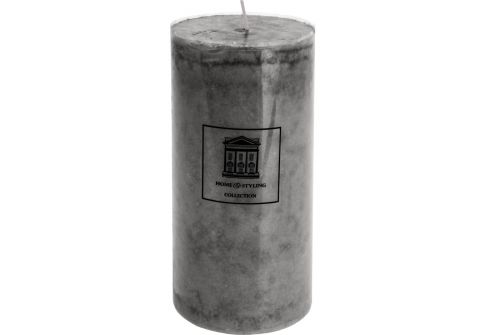 Свеча H&S COLLECTION серый цвет, 9x18 см (ADF100920) - фото 1