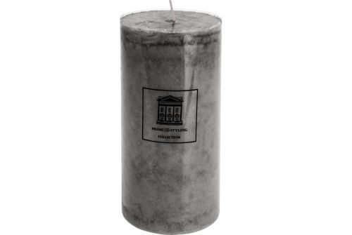 Свеча H&S COLLECTION серый цвет, 9x18 см (ADF100920) - фото 2