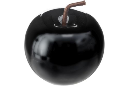Декоративное яблоко ATMOSPHERA черное, 8х7х8 см (158081A) - фото 1