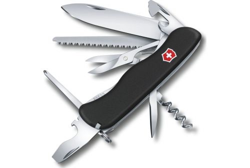 Многофункциональный нож VICTORINOX OUTRIDER, 111 мм, 14 предметов, черный матовый блистер (Vx08513.3B1) - фото 1