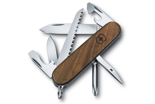 Многофункциональный нож VICTORINOX HIKER WOOD, 91 мм, 11 предметов, орех (Vx14611.63) - фото 1