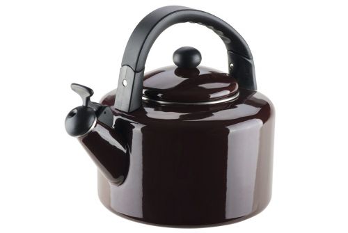 Емальований чайник зі свистком GRANCHIO Allegro Melanzana коричневий 2.8 л 88631 - фото 2