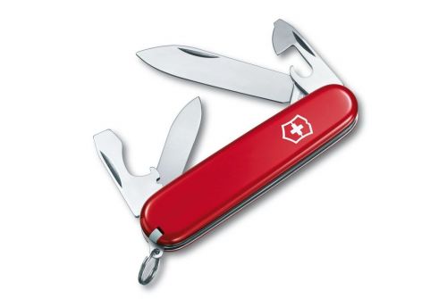 Многофункциональный нож VICTORINOX RECRUIT, 84 мм, 10 предметов, красный, блистер (Vx02503.B1) - фото 1