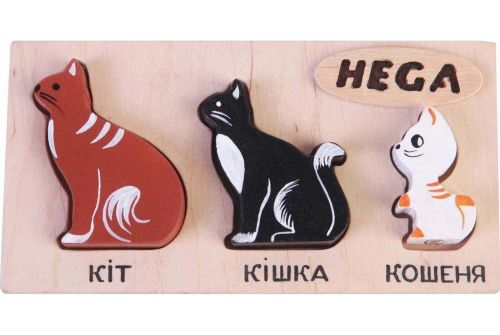 Набір фігурок-вкладишів HEGA "Коти" (125) - фото 1
