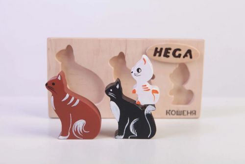 Набор фигурок-вкладышей HEGA "Коты" (125) - фото 2
