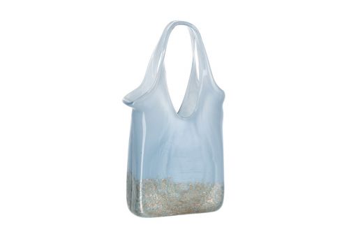 Ваза-сумка бронзово-блакитна 31 см LEONARDO Streifen (31521) - фото 1