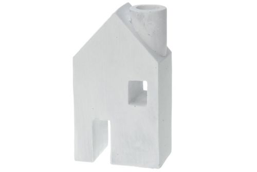 Свічник H&S COLLECTION в формі будинку, 9x5x16 см (APF420060-W) - фото 2