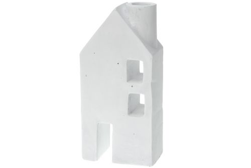 Свічник H&S COLLECTION в формі будинку, 9x5x19 см (APF420070-W) - фото 1