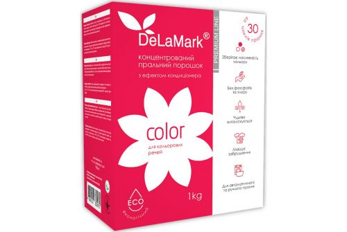 Пральний порошок DELAMARK Royal Powder Color з ефектом кондиціонера (4820152330970) - фото 1