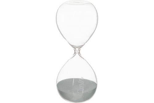 Годинник пісковий ATMOSPHERA сірий на 30 хвилин, 8,5x8,5x20 см (150677-gray) - фото 1