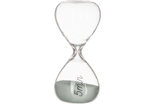 Часы песочные ATMOSPHERA серые на 5 минут, 4,8x4,8x10,3 см (150678-gray) - фото 1