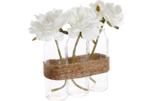 Декоративна ваза ATMOSPHERA з квітами 3 в 1 (135412) - фото 1