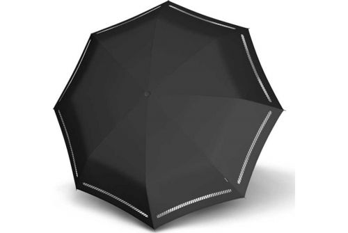Зонт KNIRPS T.200 Medium Duomatic Reflective, черный, автомат (Kn95 3200 7151) - фото 1