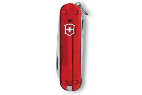Многофункциональный нож VICTORINOX CLASSIC SD, 58 мм, 7 предметов, красный прозрачный, блистер (Vx06223.TB1) - фото 2