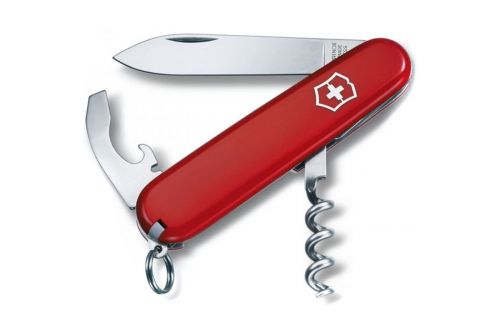 Многофункциональный нож VICTORINOX WAITER, 84 мм, 9 предметов, красный, блистер (Vx03303.B1) - фото 1