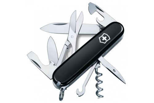 Многофункциональный нож VICTORINOX CLIMBER, 91 мм, 14 предметов, черный, блистер (Vx13703.3B1) - фото 1