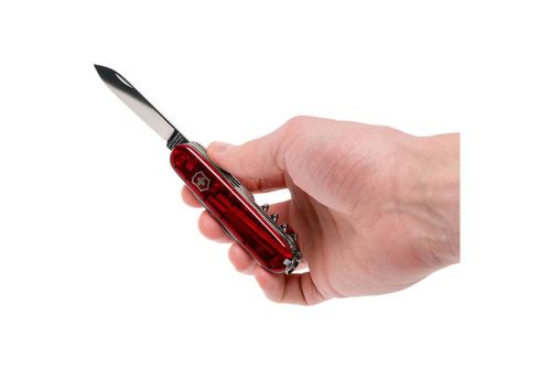 Многофункциональный нож VICTORINOX CLIMBER, 91 мм, 14 предметов, красный, прозр блистер (Vx13703.TB1) - фото 6
