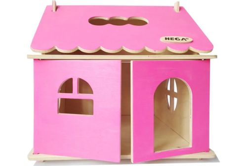 Домик кукольный HEGA розовый одноэтажный (41А) - фото 1