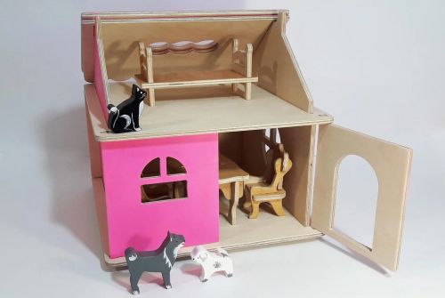 Будиночок ляльковий HEGA рожевий одноповерховий (41А) - фото 2