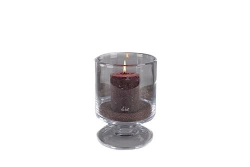 Скляний свічник на ніжці RASTELI O14,7xH20cm для свічок max (5452) - фото 2