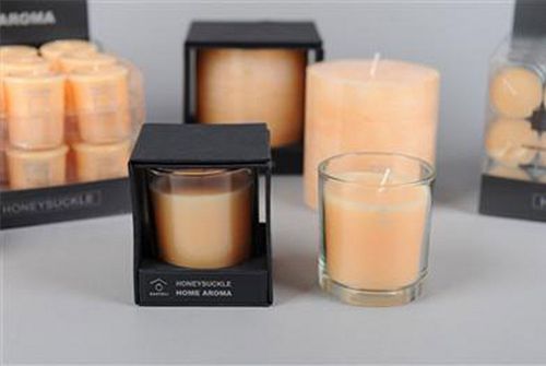 Ароматизована свічка RASTELI Honeysuckle в скляному свічнику d7xH7,5cm - (5287) - фото 2