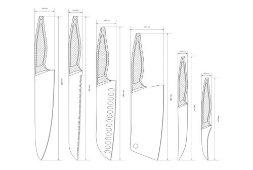 Набор ножей VINZER Sakura 7 пр. (89116) - фото 2