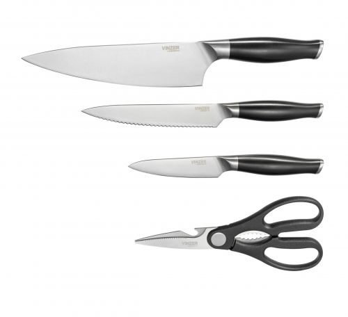 Набір ножів VINZER  Kioto 4 пр. з ножицями (50130) - фото 1