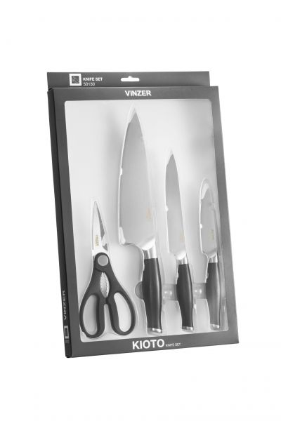 Набор ножей VINZER Kioto 4 пр. С ножницами (50130) - фото 6