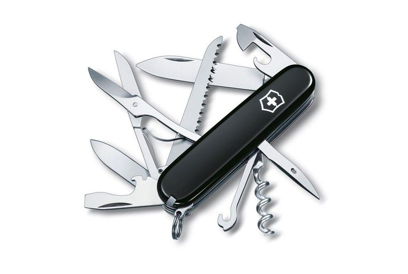 Многофункциональный нож VICTORINOX HUNTSMAN, 91 мм, 15 предметов, черный, блистер (Vx13713.3B1) thumb 1