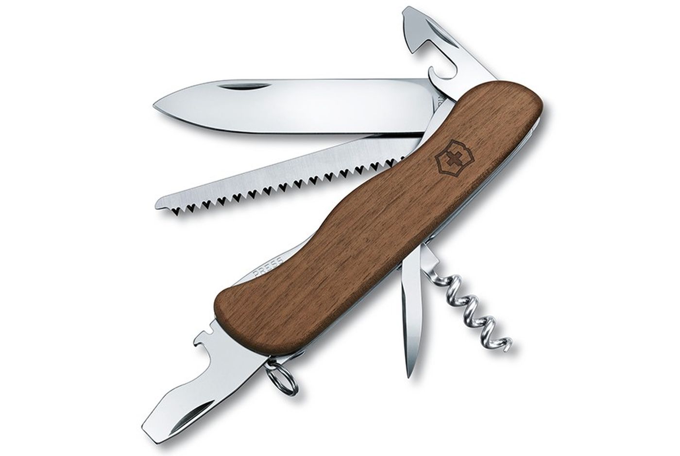 Многофункциональный нож VICTORINOX FORESTER WOOD, 111 мм, 10 предметов, орех, блистер (Vx08361.63B1) thumb 1
