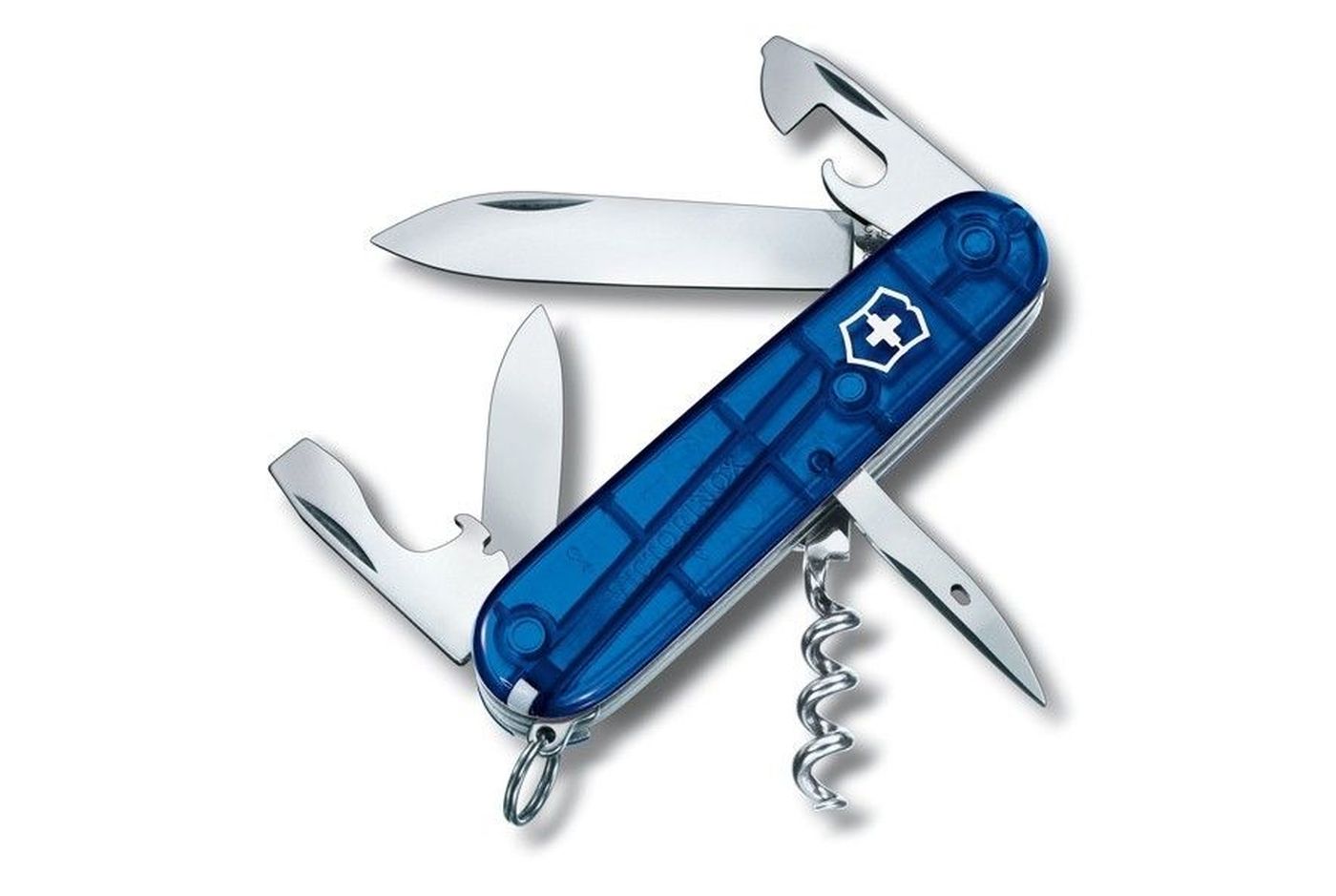 Многофункциональный нож VICTORINOX SPARTAN, 91 мм, 12 предметов, синий прозрачный, блистер (Vx13603.T2B1) thumb 1