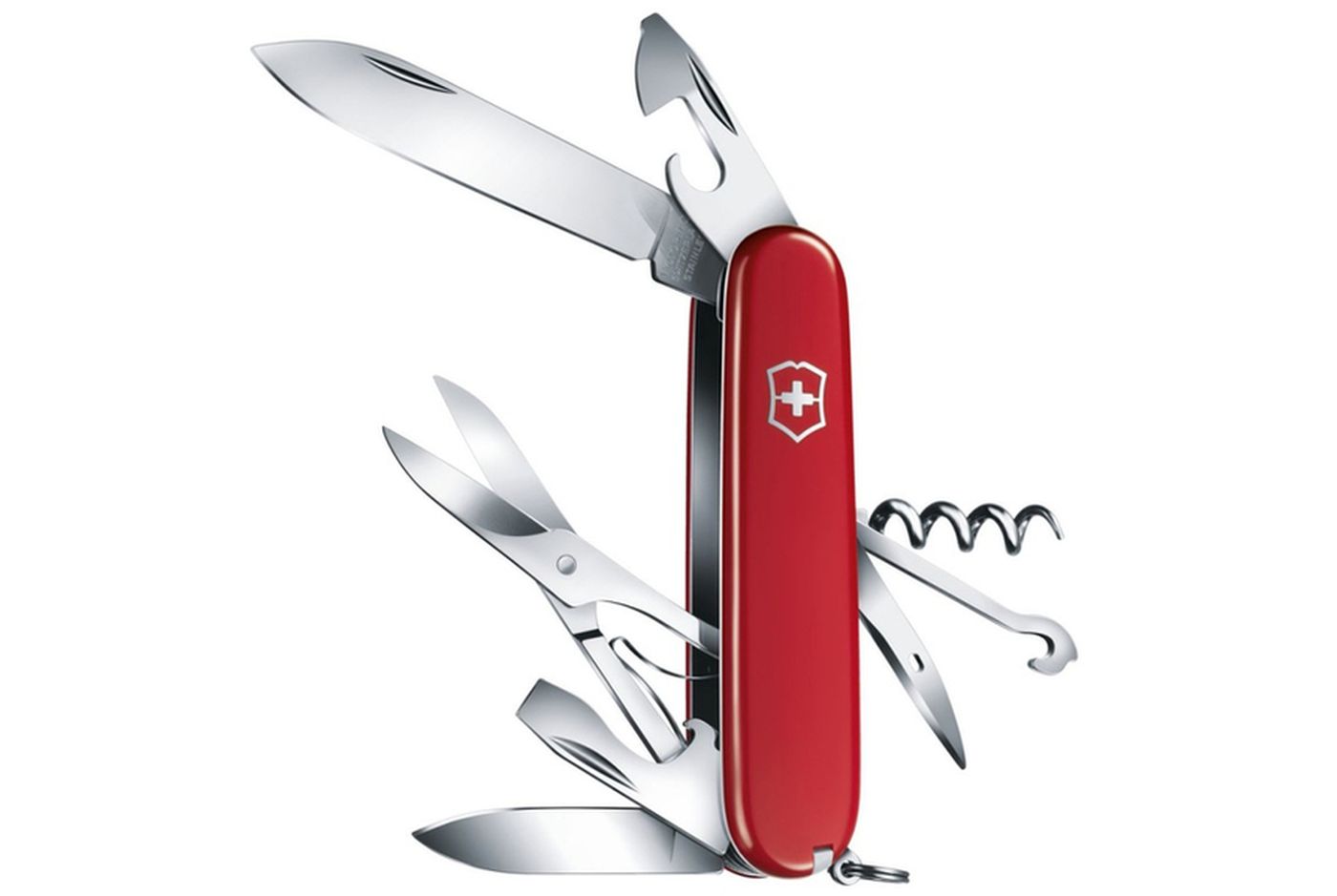Многофункциональный нож VICTORINOX CLIMBER, 91 мм, 14 предметов, красный, блистер (Vx13703.B1) thumb 2