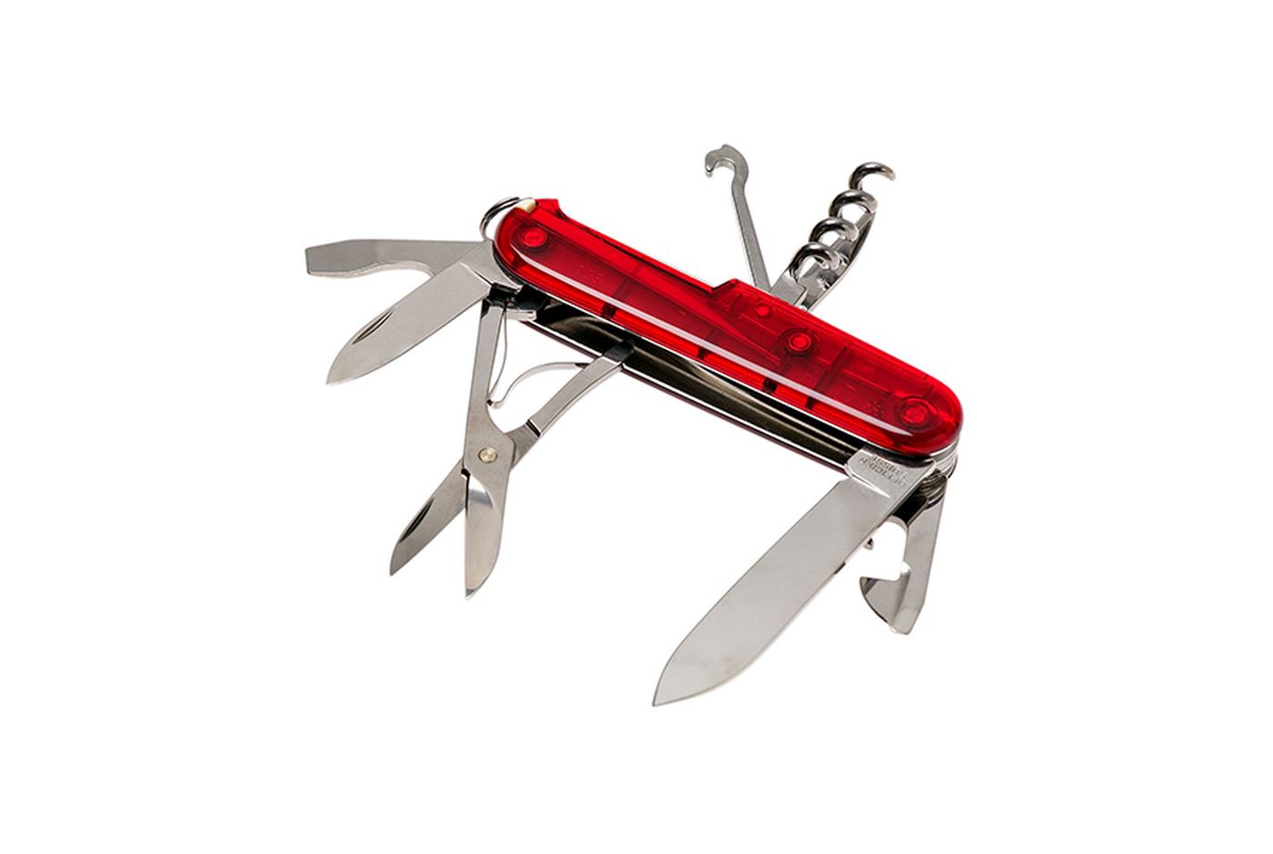 Многофункциональный нож VICTORINOX CLIMBER, 91 мм, 14 предметов, красный, прозр блистер (Vx13703.TB1) thumb 3