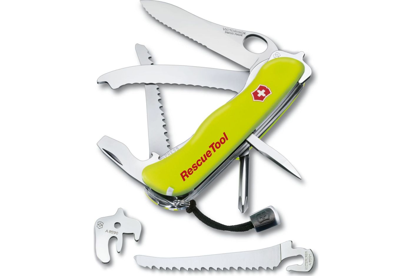 Многофункциональный нож VICTORINOX RESCUETOOL, 111 мм, 16 предметов, желтый люминисцентный, чехол блистер (Vx08623.MWNB1) thumb 2