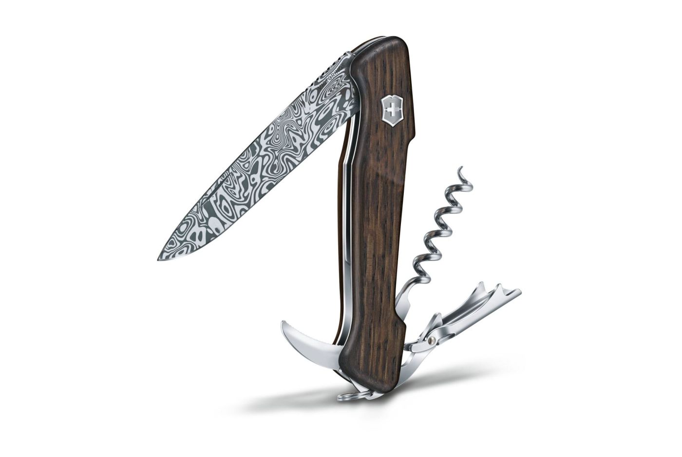 Многофункциональный нож VICTORINOX WINE MASTER Damast, 130 мм, 6 предметов, дуб, чехол (Lim.Ed.6000) (Vx09701.J19) thumb 2