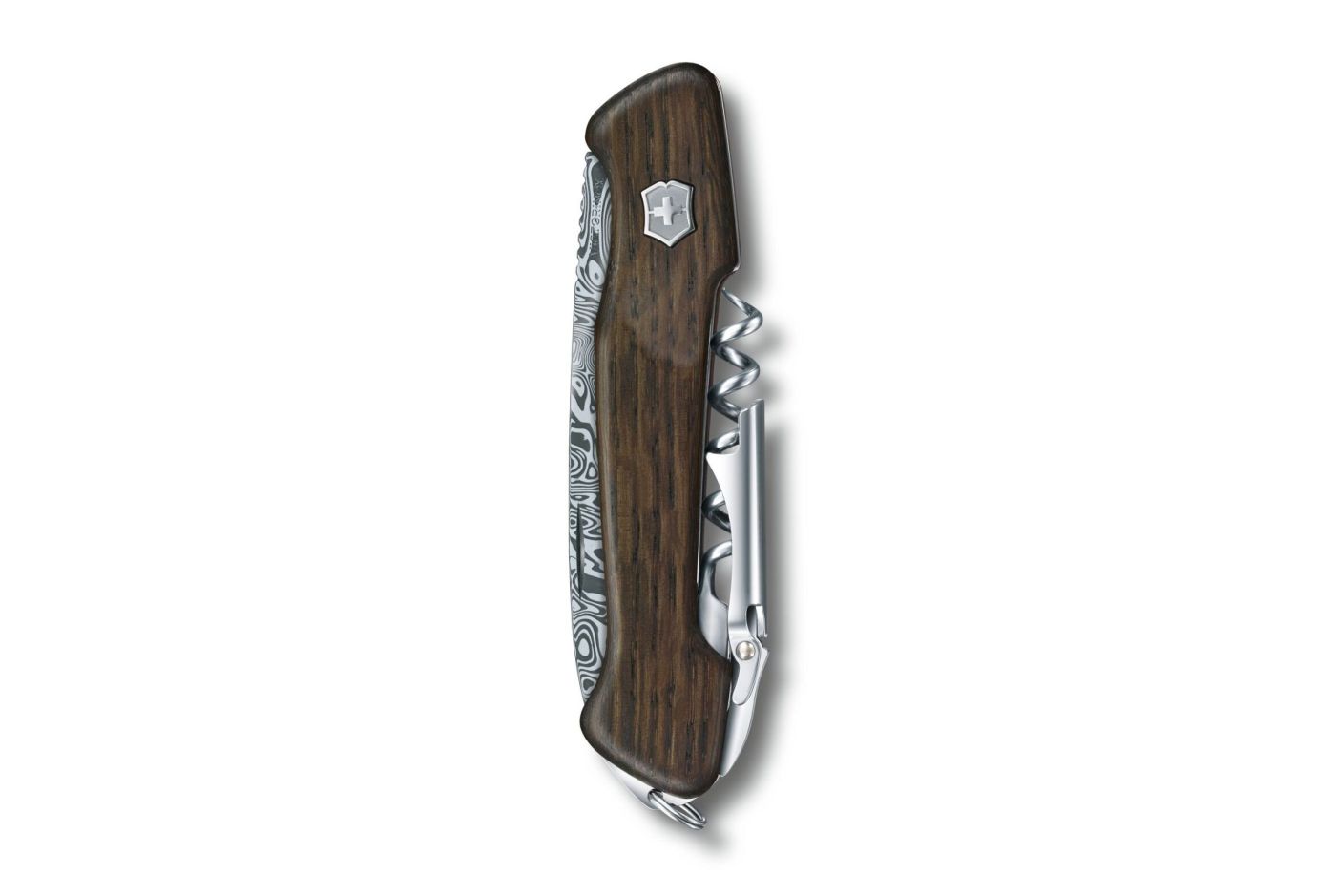 Многофункциональный нож VICTORINOX WINE MASTER Damast, 130 мм, 6 предметов, дуб, чехол (Lim.Ed.6000) (Vx09701.J19) thumb 3